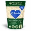 Vintage Youth VY-Breathe respiratory support supplement in a green and cream pouch with blue heart and 60 capsules